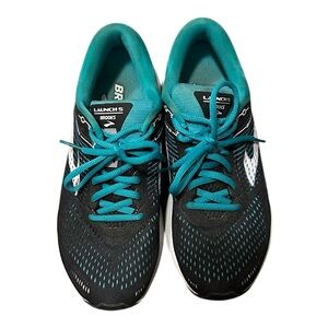 Brooks Women's Launch 5 Black and Teal Athletic Shoes
